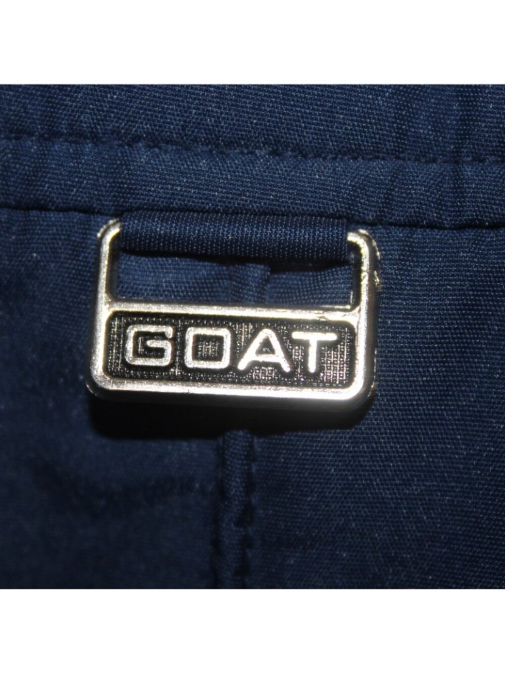 Mountain Goat White Stag Snow Pants Sz 36 Navy Blue Pockets One Piece 100% Poly - Picture 6 of 8
